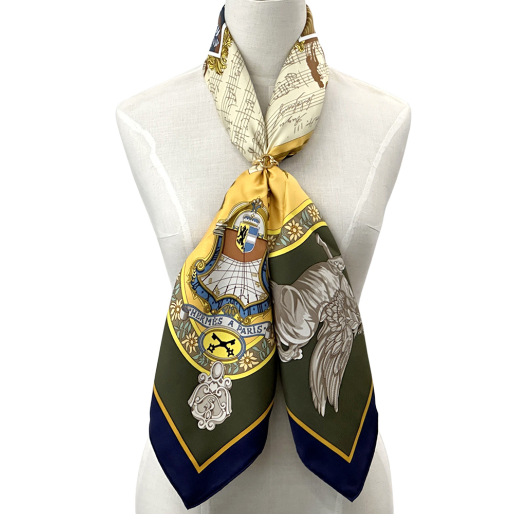 HERMES Yellow Silk Scarf - Picture 9 of 9